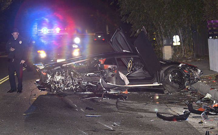 Chris Brown’s Lamborghini Aventador Found Crashed in Beverly Hills