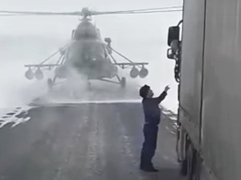 In Kazakhstan, Helicopter Gunship Pilots Ask Truckers For Directions