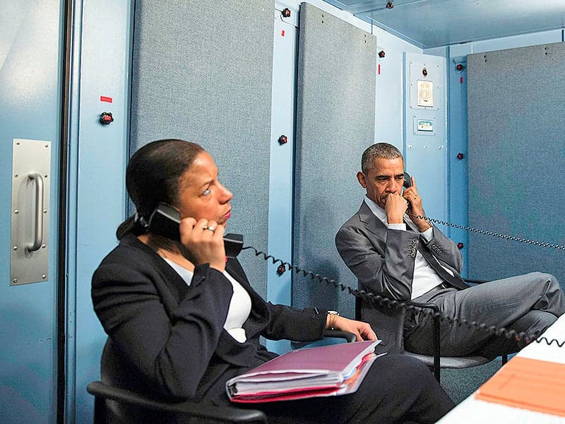 This Is A Rare Shot Of POTUS Inside A Sensitive Compartmented Info Facility