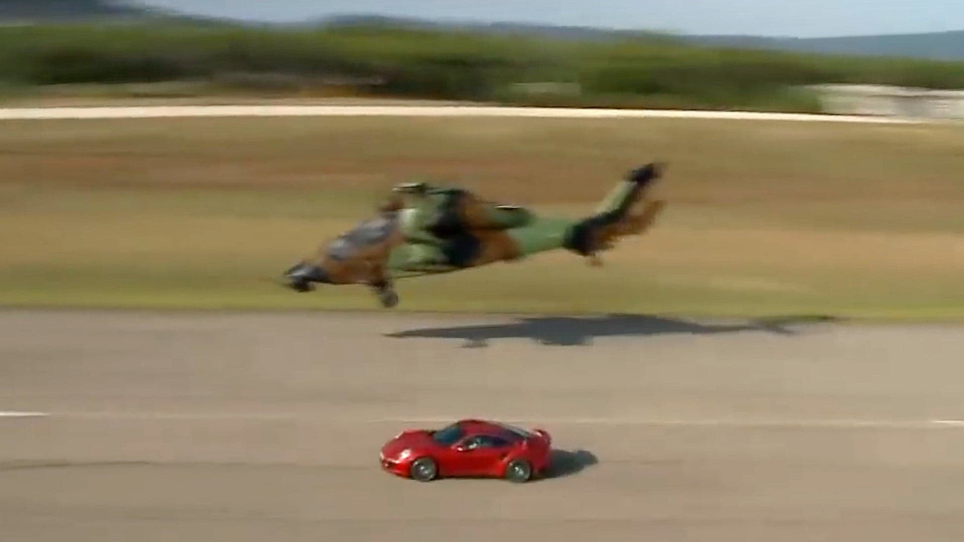 When a Porsche 911 Turbo S Races a French Military Helicopter, Who Wins?