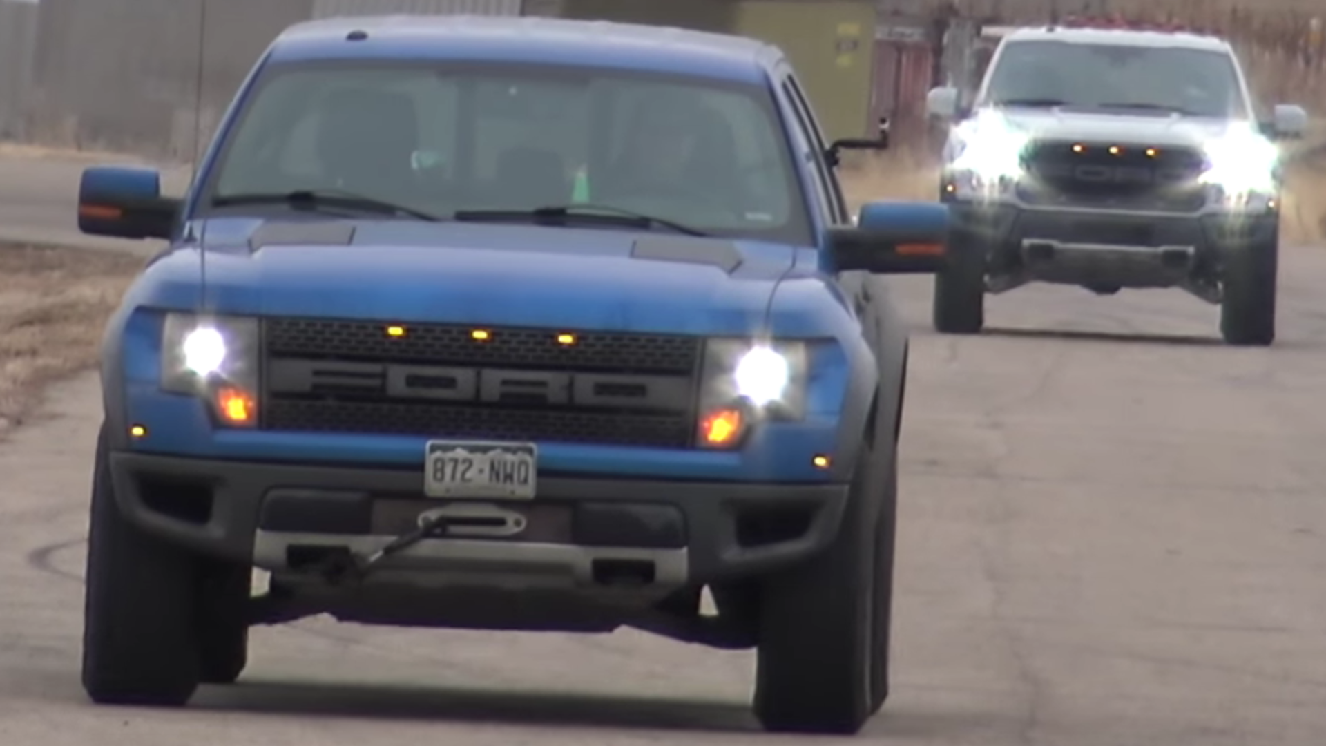 Watch the New Ford F-150 Raptor Crush the Old Version in a Drag Race