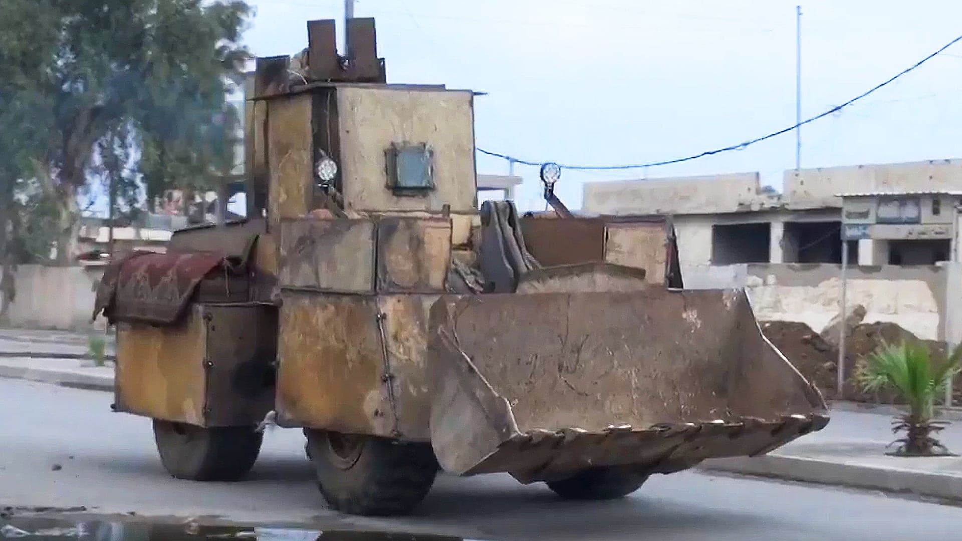 This ISIS Armored Loader Just Broke Through Iraqi Army Lines and Blew Up