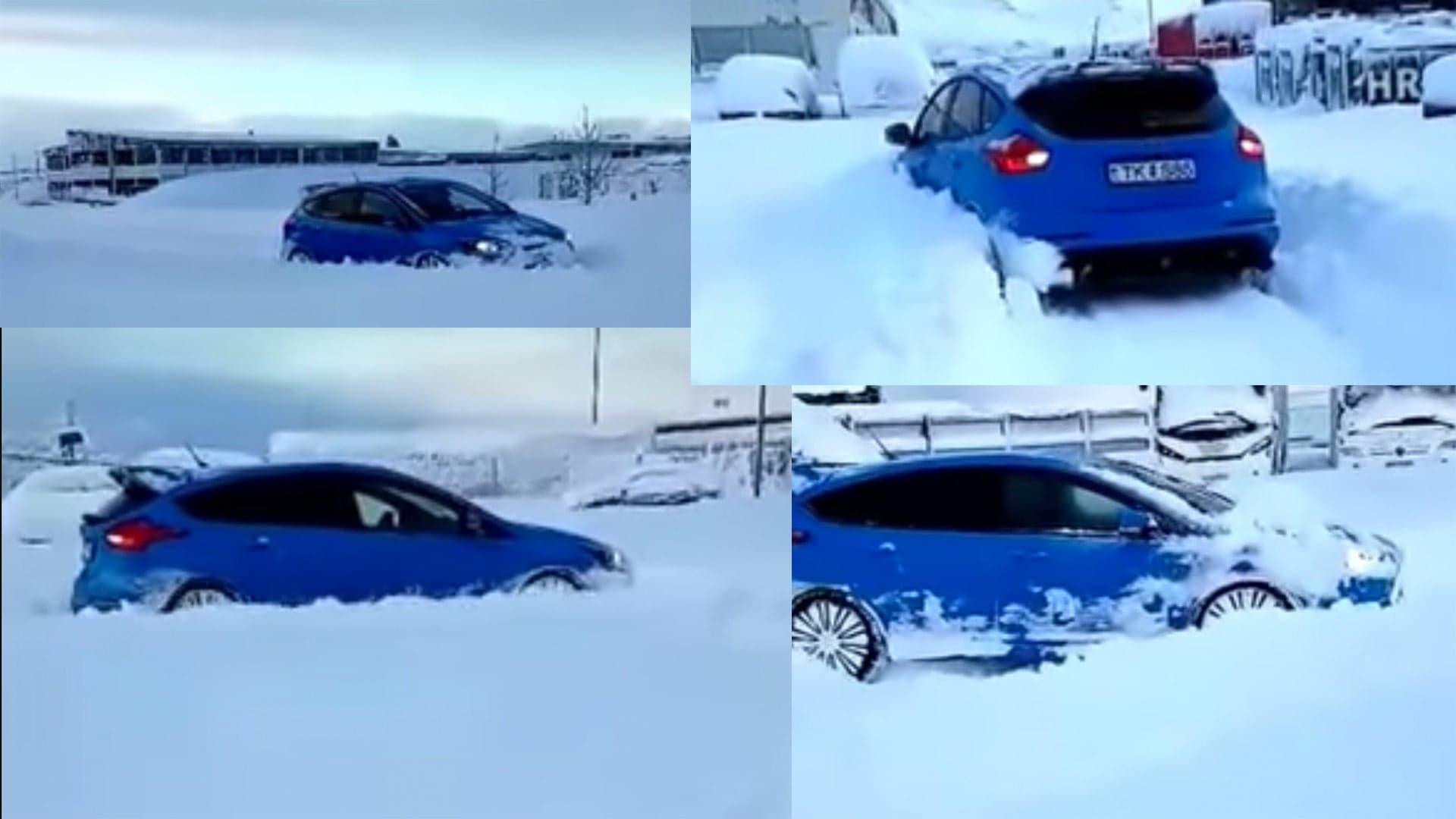 Watch a Ford Focus RS Plow its Way Through The Snow