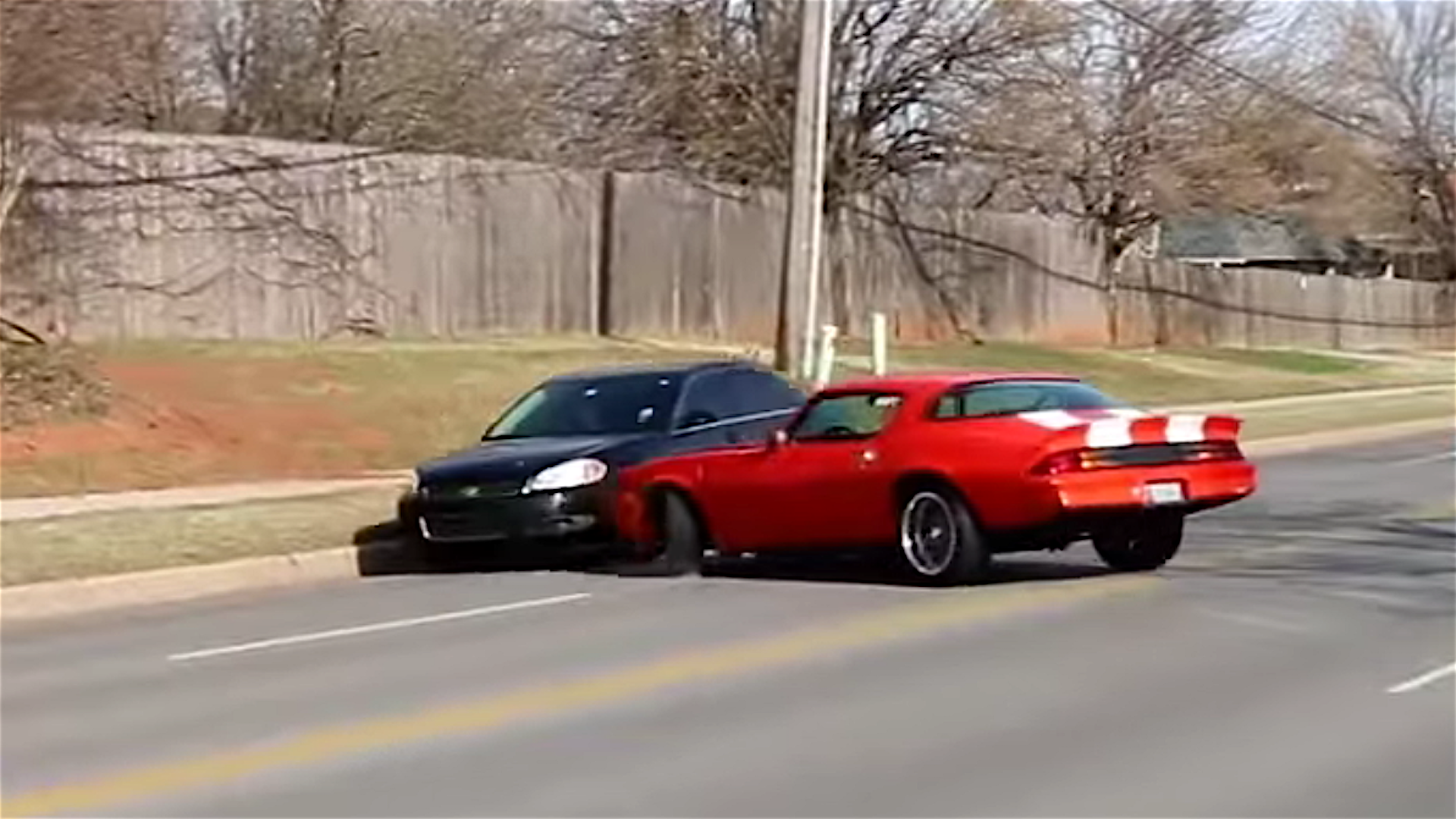 Watch a Classic Chevy Camaro Crash Outside a Cars & Coffee