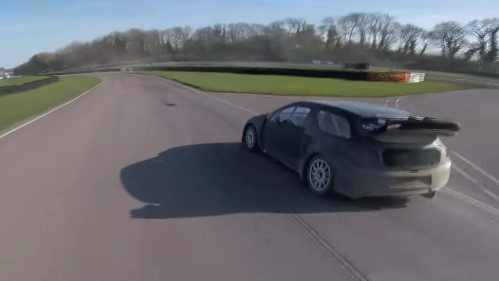 Watch a Drone Chase Rallycross Cars Around a Gravel Track