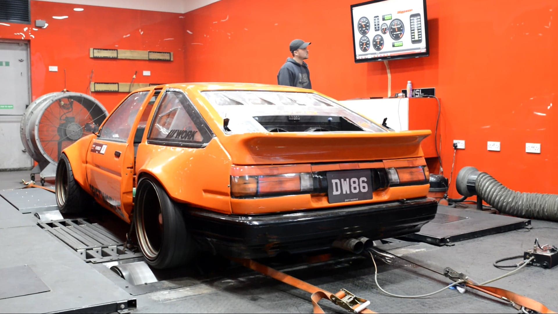 Watch This LSX Swapped AE86 Barely Hold it Together on the Dyno