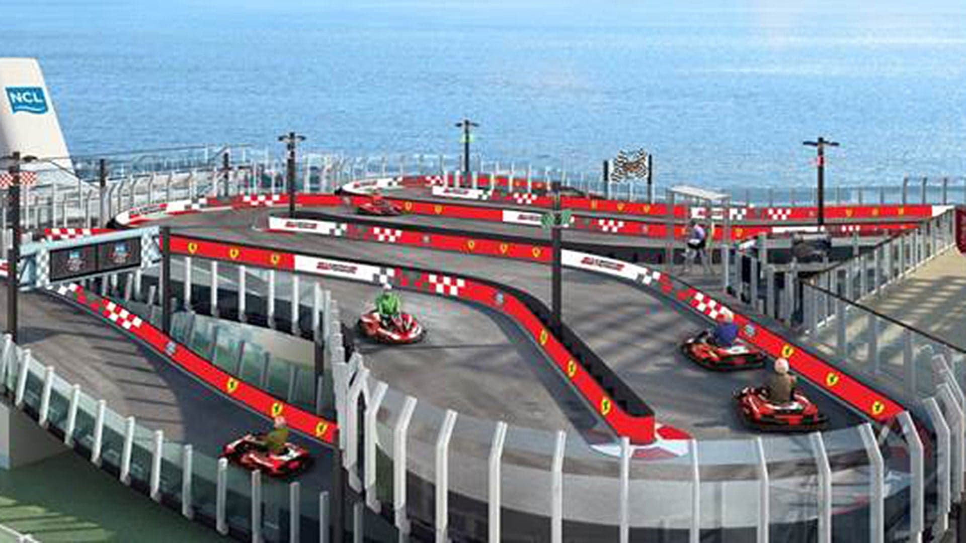 Norwegian Cruise Lines Put a Ferrari Race Track on a New Cruise Ship