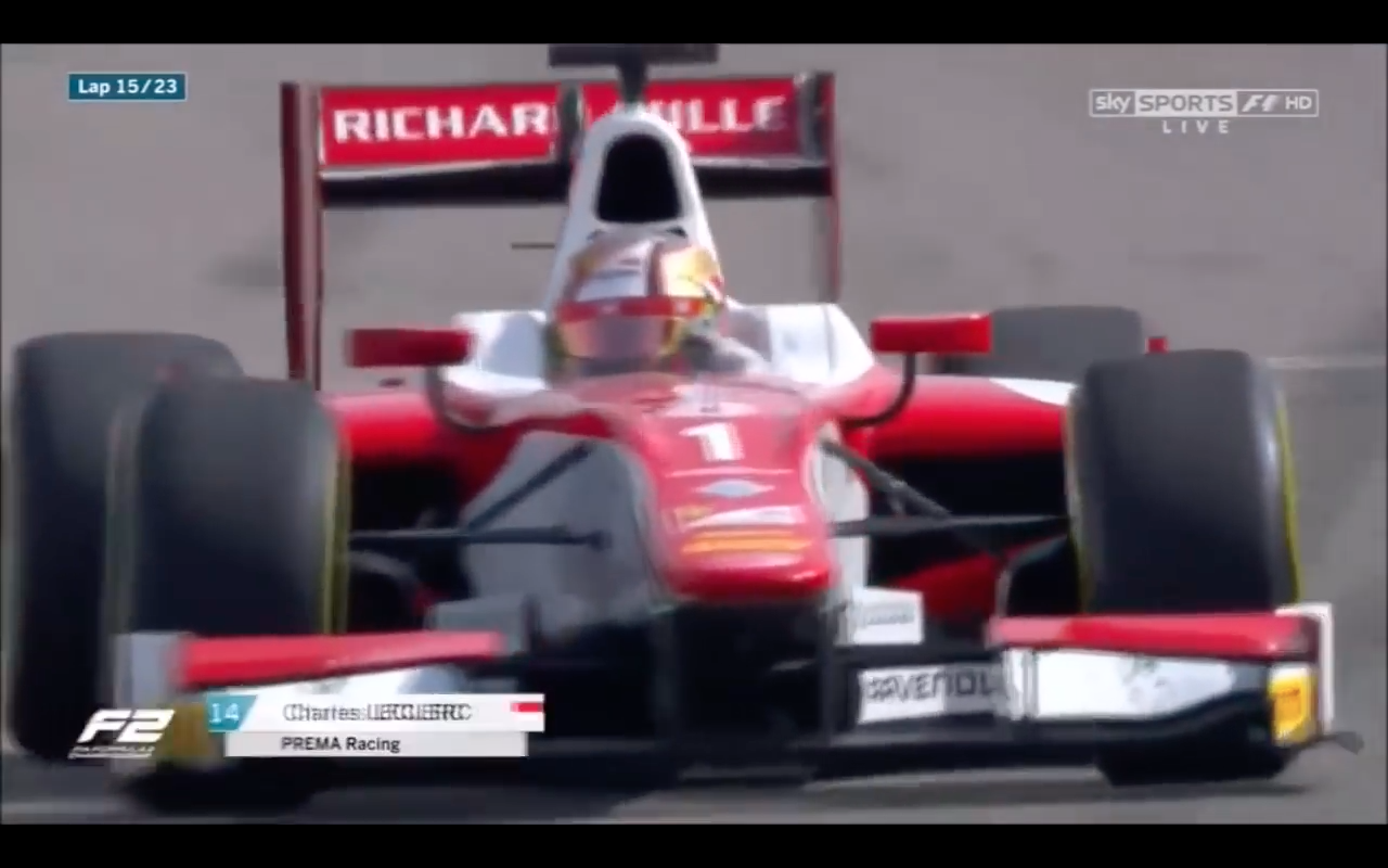 Watch F2 Driver Charles Leclerc Pass 13 Cars in 9 Laps