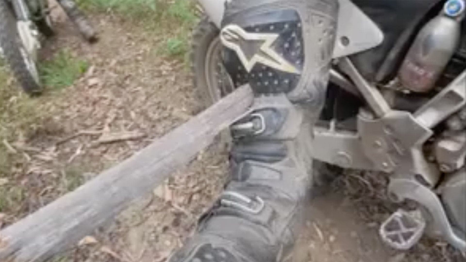 Fearless Dirt Biker Rides Back to Base After Being Impaled By a Branch