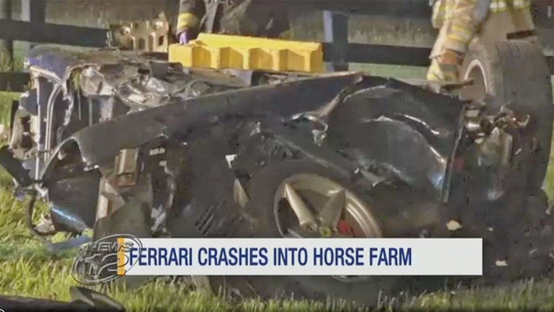 Allegedly Drunk Teenager Crashes Ferrari into Horse Farm