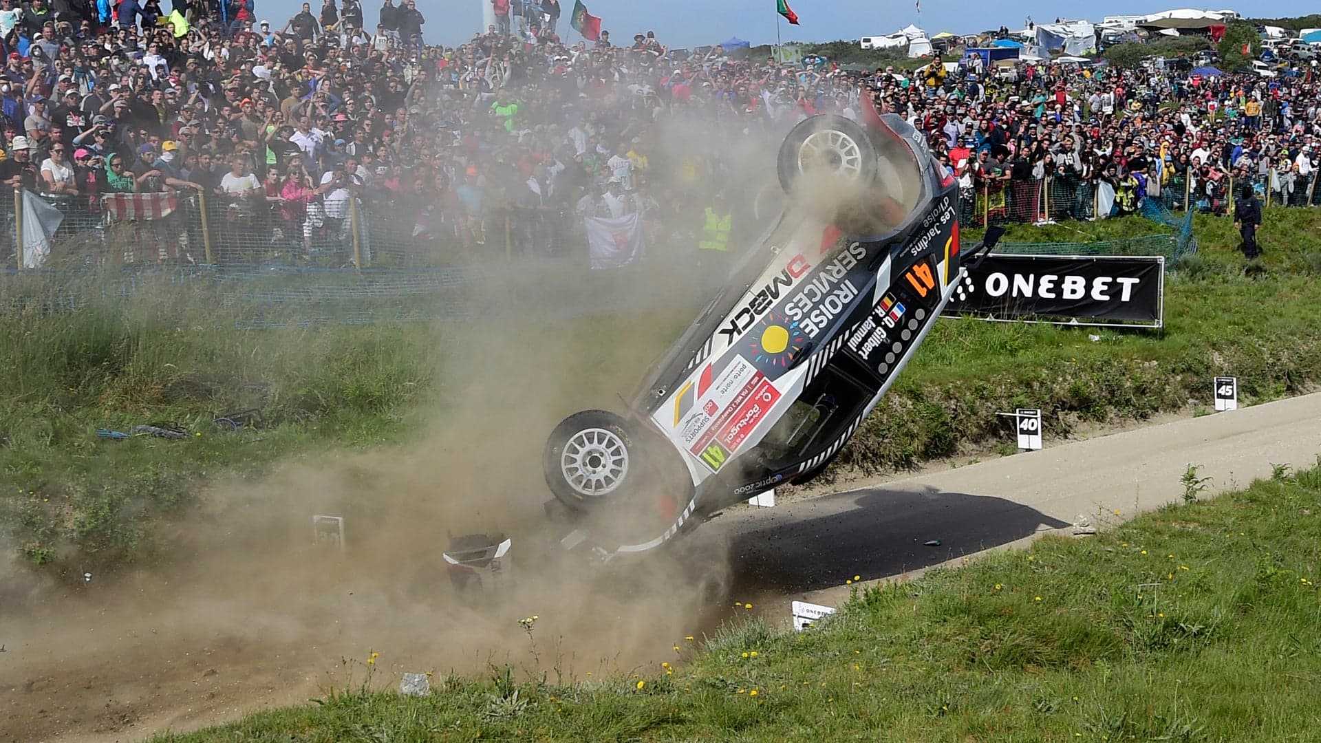 WRC Driver Flips Rally Car End Over End Just Before Finish Line