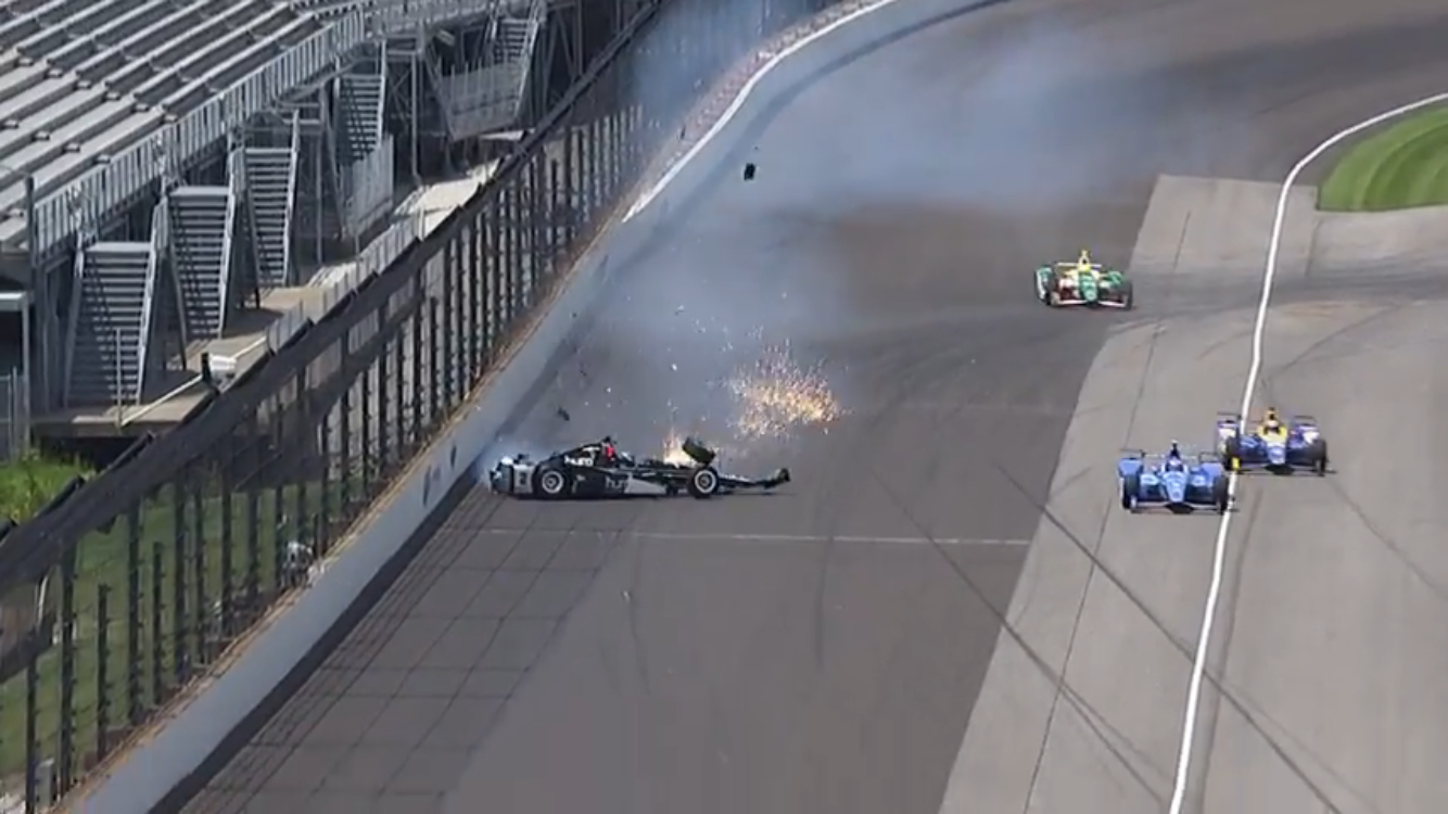 Josef Newgarden Is the First Driver to Crash at Indy in 2017
