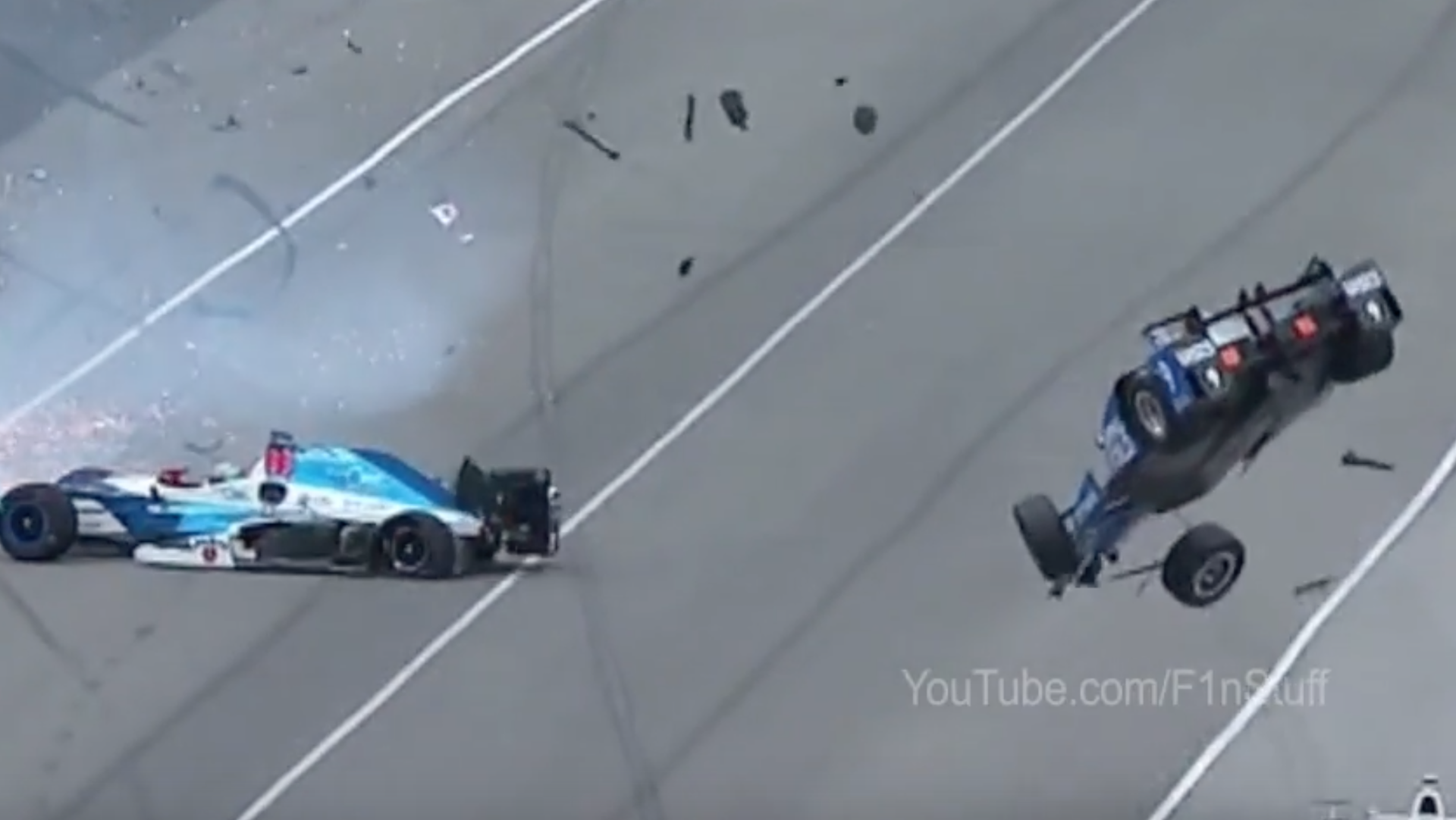 Indy 500 Red-Flagged After Big Crash With Scott Dixon and Jay Howard