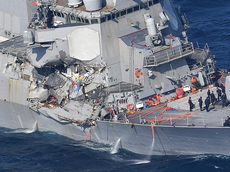 Destroyer USS Fitzgerald Badly Damaged After Collision With Merchant Vessel (Updated)