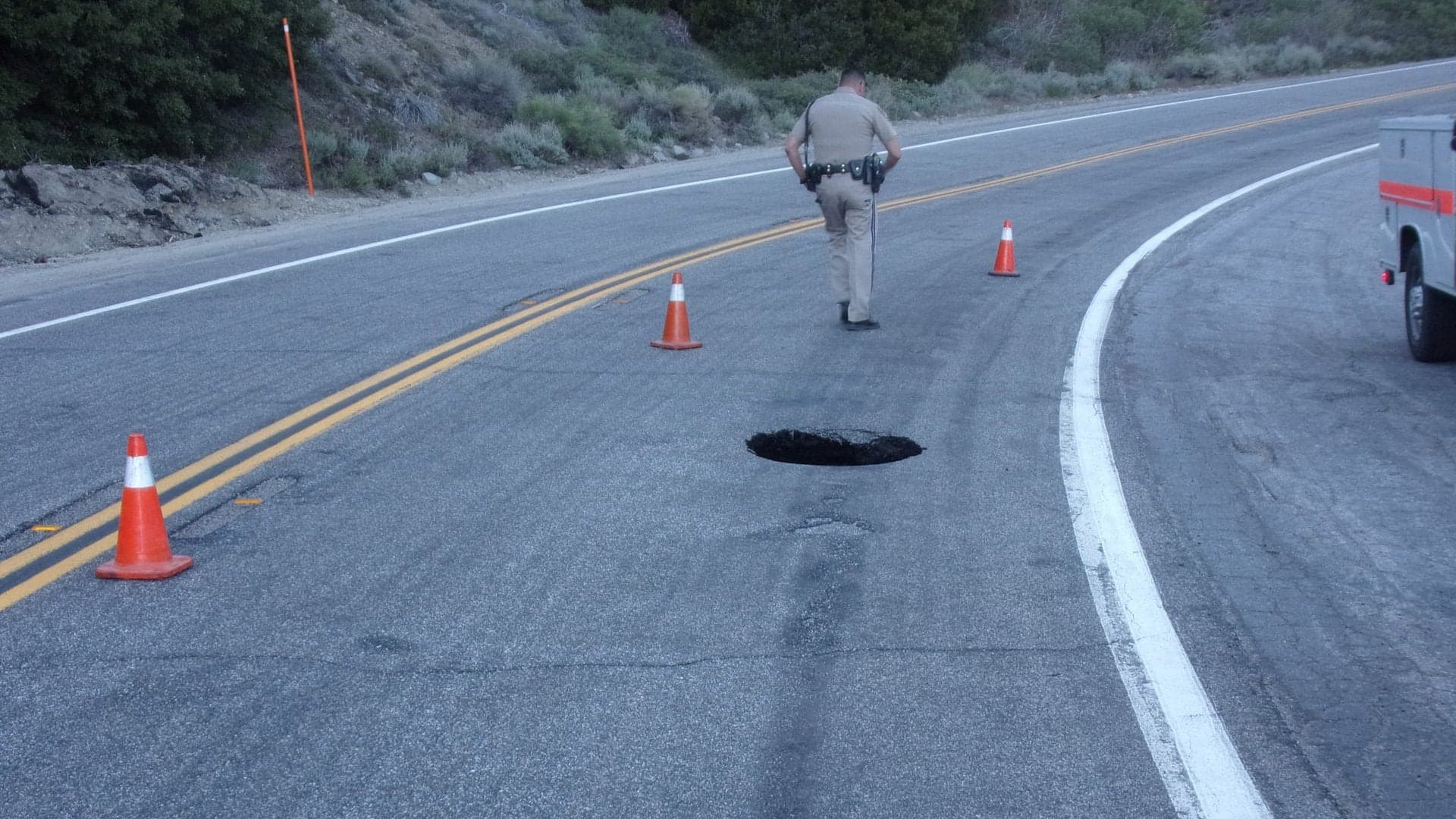 Angeles Crest Highway Closed Due to Sinkhole