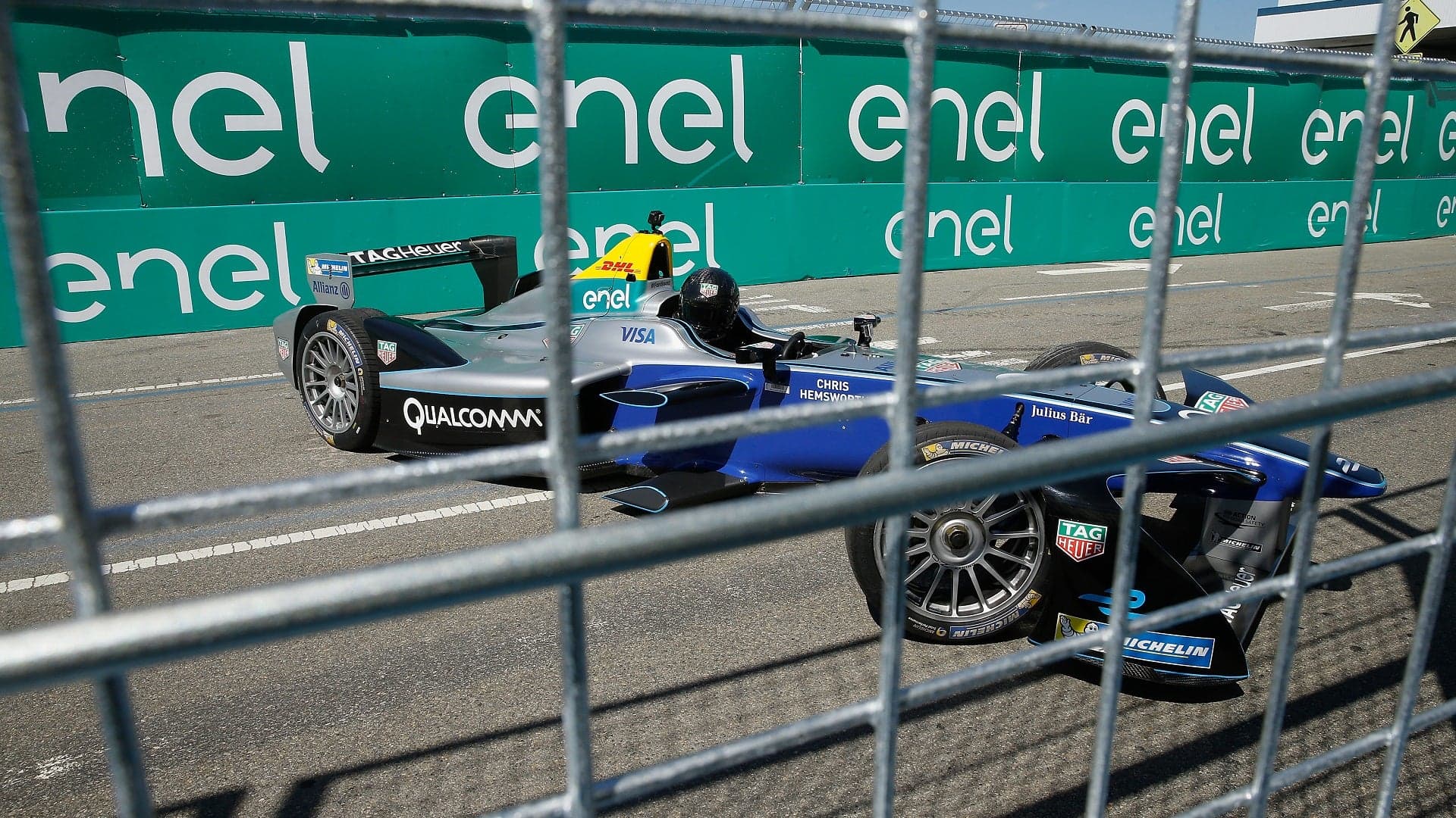 Chris Hemsworth Spins a Formula E Race Car in New York