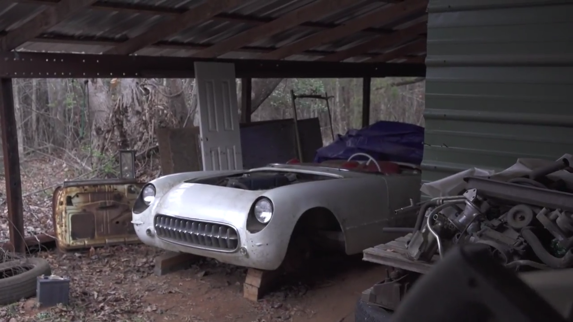 A Matching-Numbers 1954 Chevy C1 Corvette is the Barn Find of the Summer