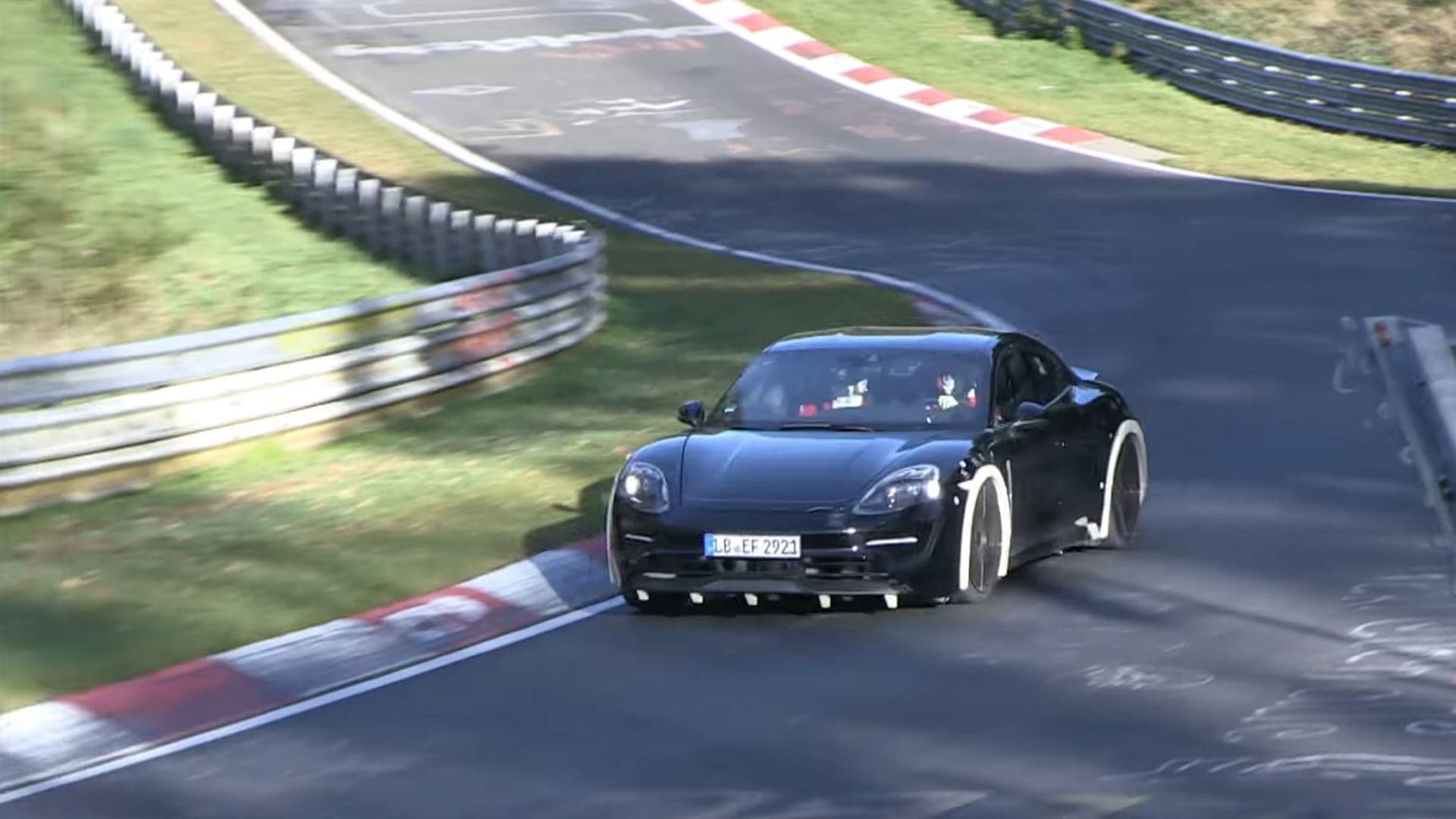 Check Out Porsche Testing the Mission E Test Mule On the Nurburgring