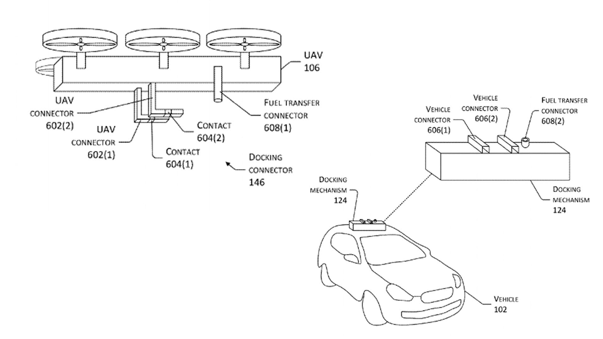 Amazon Patents Drone to Recharge Electric Cars While Driving