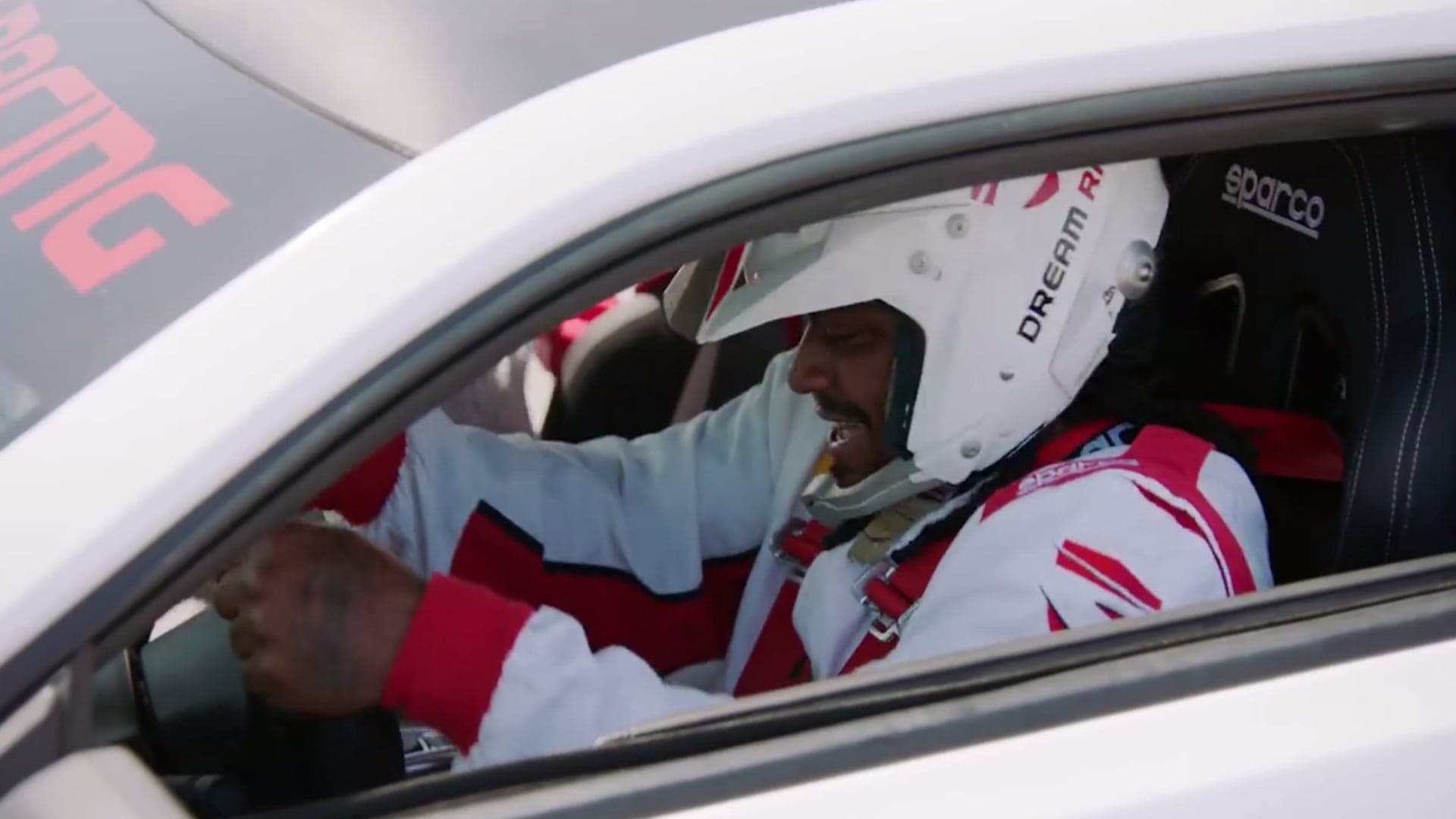 Marshawn Lynch Drives a Racecar for Facebook’s New Reality Series