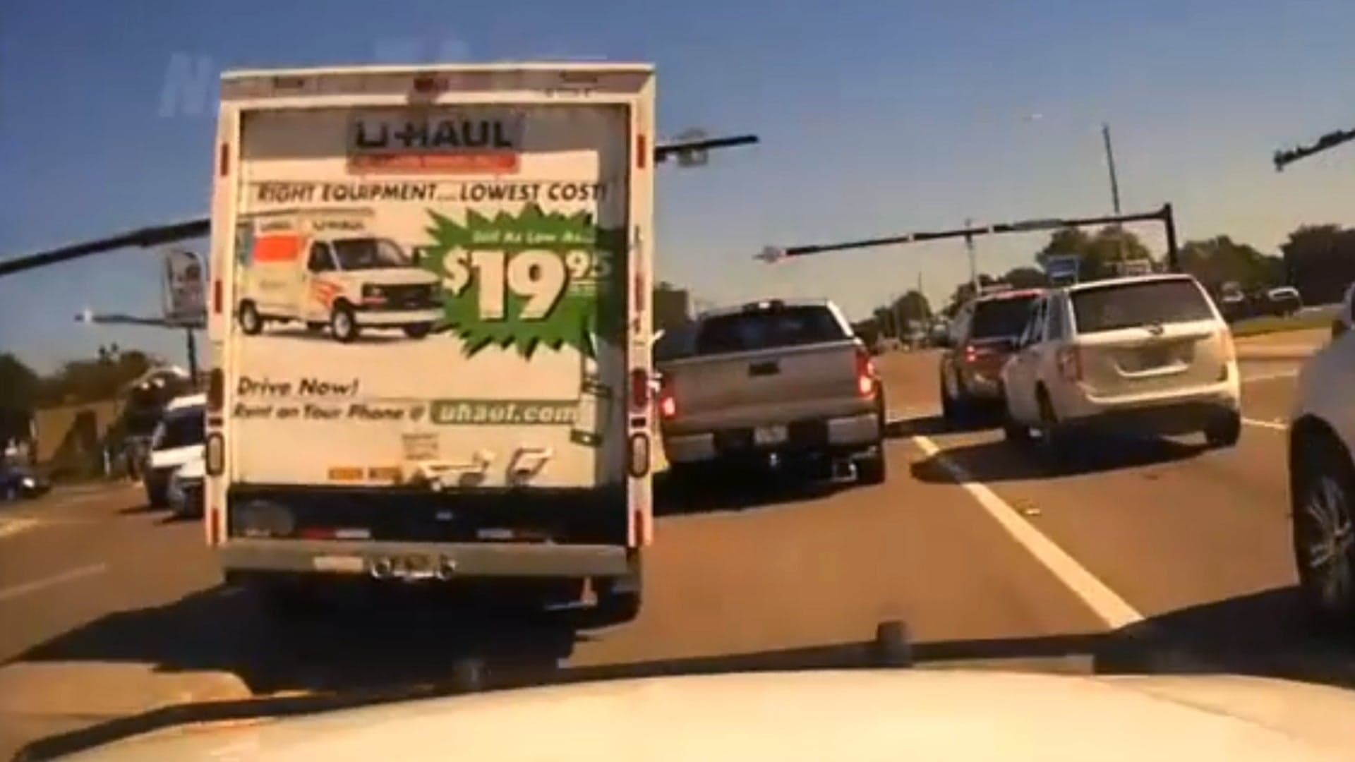 Dash Cam Video Shows Florida Man Lead Cops on High Speed Chase in a U-Haul Truck