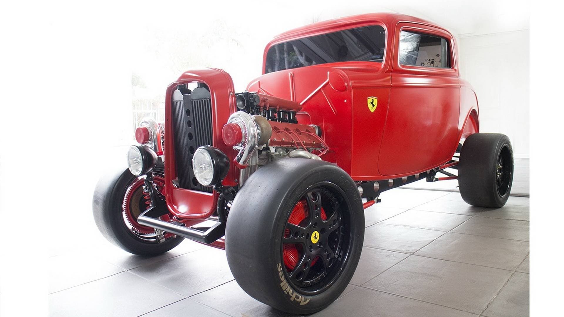 This 1932 Ford with a 950-Horsepower Ferrari Engine Is for Sale