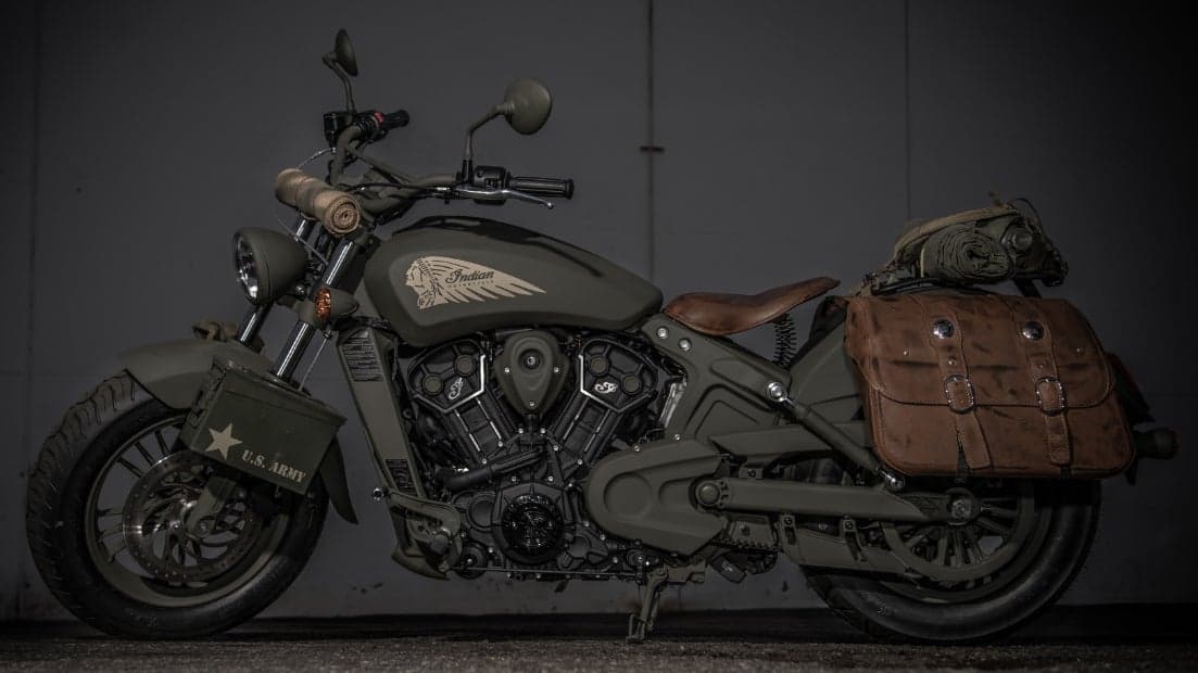 You Could Win This Badass Call of Duty Indian Scout Custom WWII Motorcycle