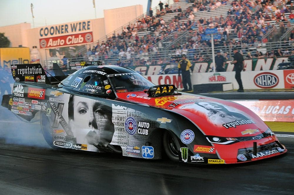 A Drag Racing Car With Taylor Swift’s Face on It Finished Third at the NHRA Finals