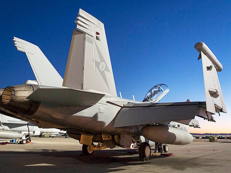Australian EA-18G Growler Skids Off Runway And Bursts Into Flames At Nellis AFB
