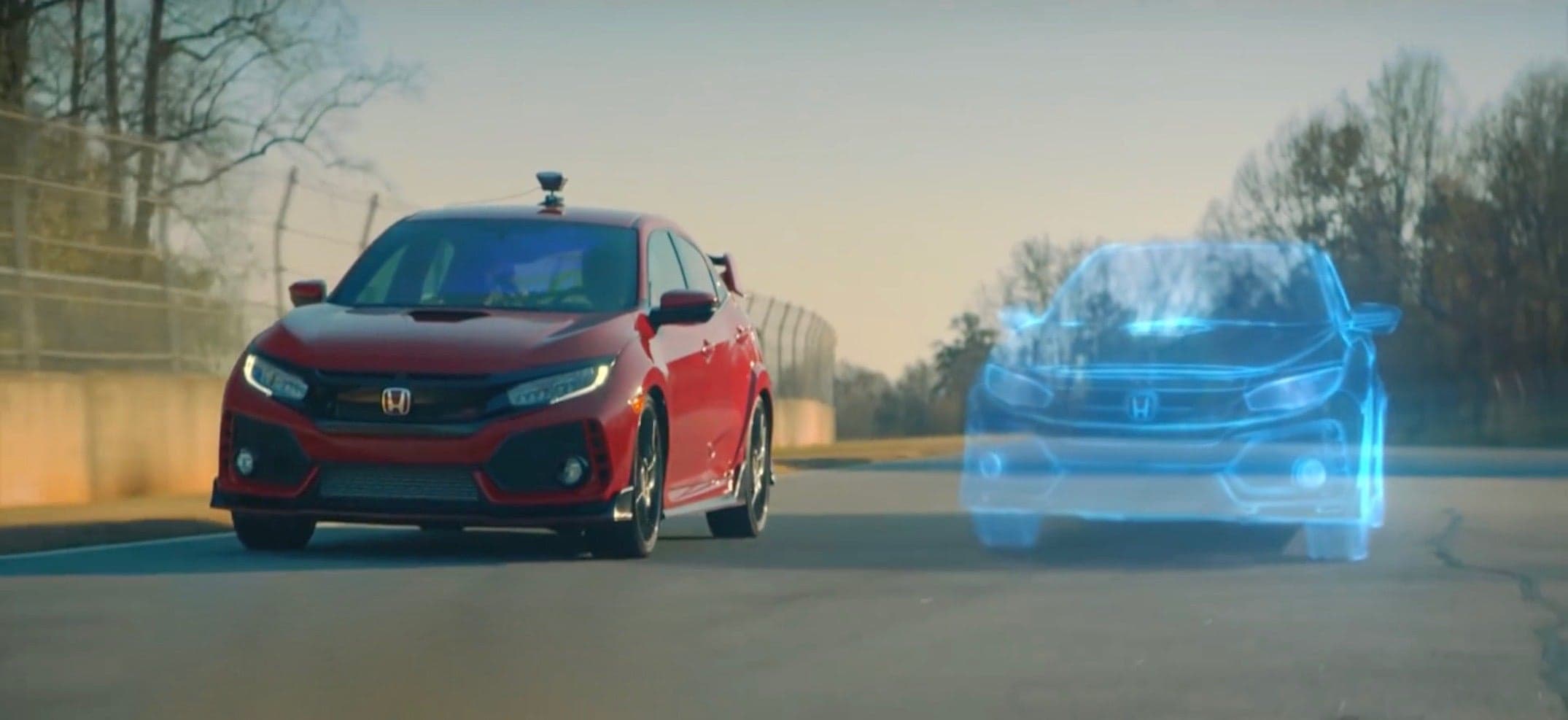 Graham Rahal and a Honda Civic Type R Embark on a Crazy Mixed Reality Race