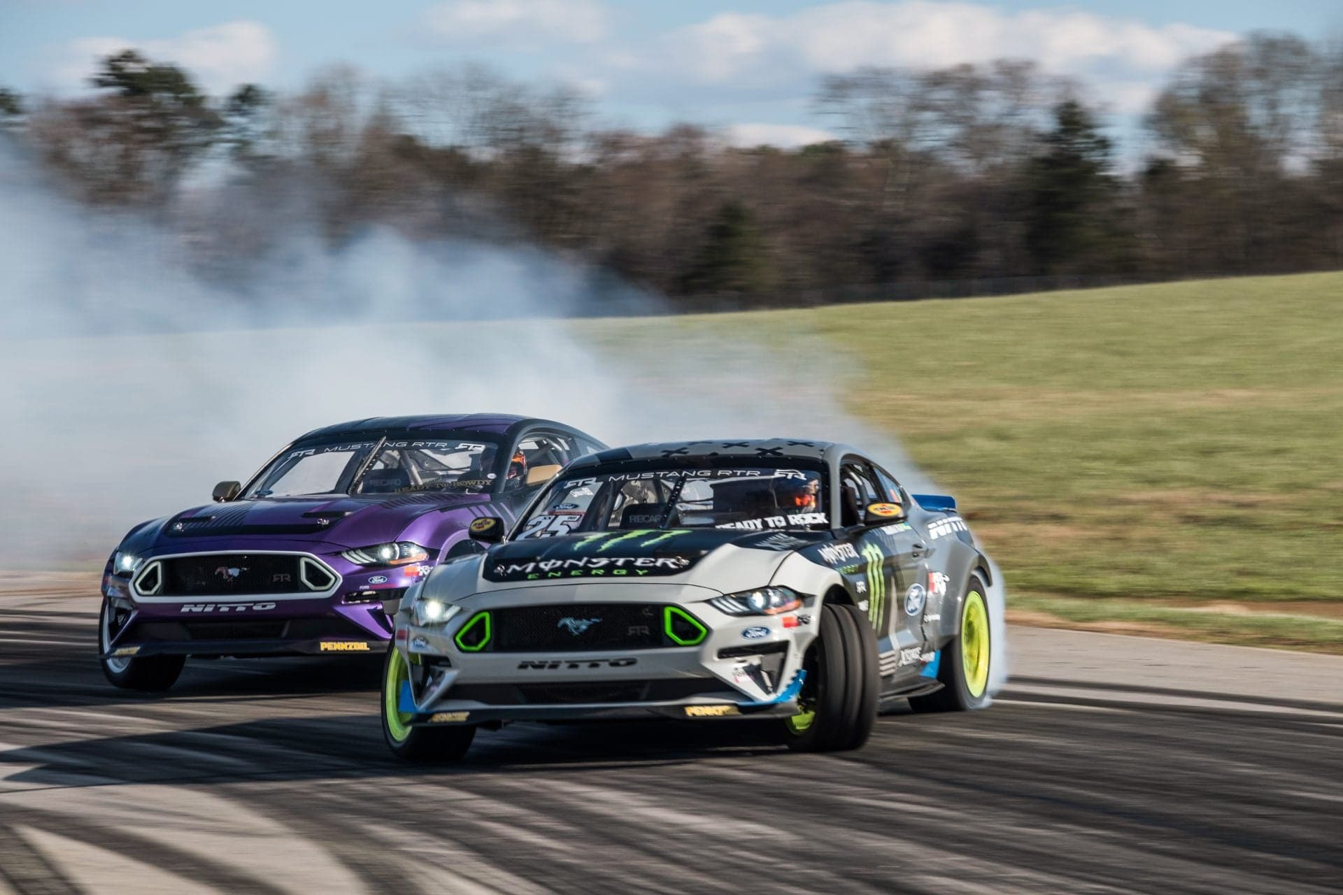 Vaughn Gittin Jr. and Chelsea DeNofa Unveil 2018 Mustang RTR Formula Drift Competitors