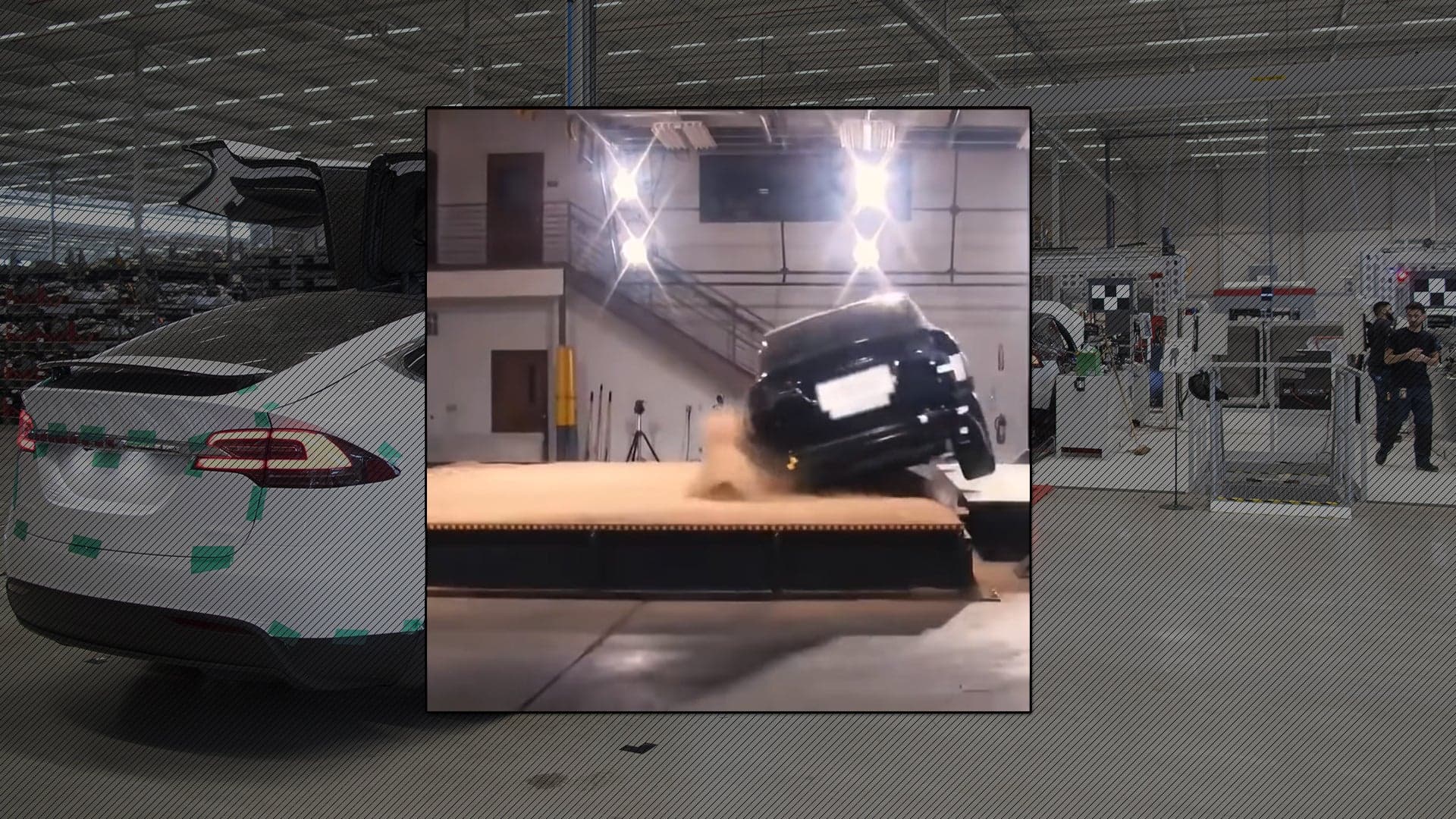Watch Tesla (Unsuccessfully) Try to Roll the Model X During Crash Tests