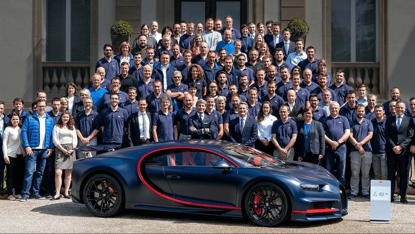 Bugatti Built Its 100th 1500-HP Chiron
