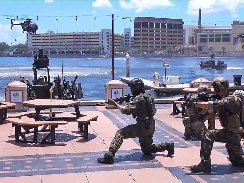 Special Operators Showed Off Their Abilities By Staging A Mock Battle In Tampa’s Harbor