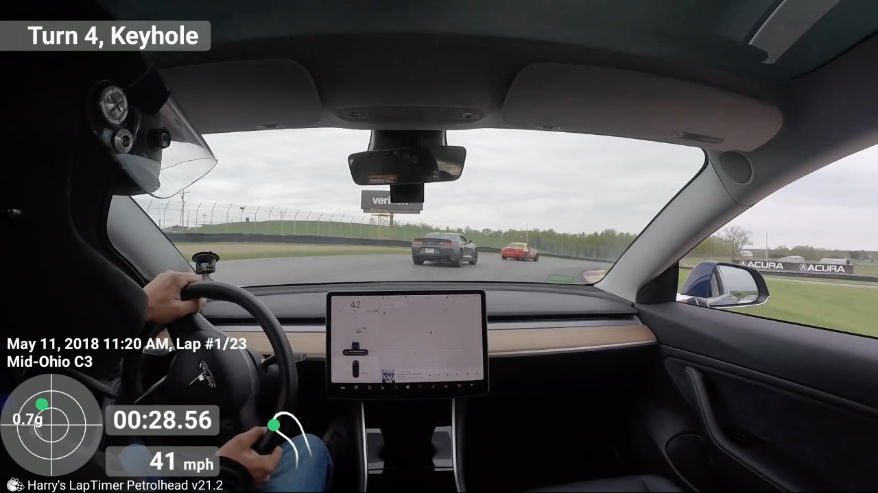 Tesla Owner Hits the Track at Mid-Ohio in His Model 3