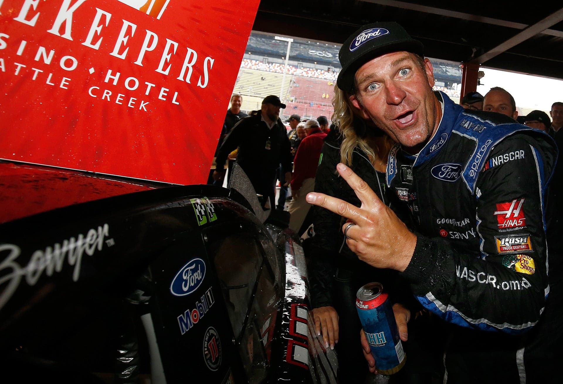 NASCAR Driver Clint Bowyer Can Thank Rain and Tires for Win at Michigan