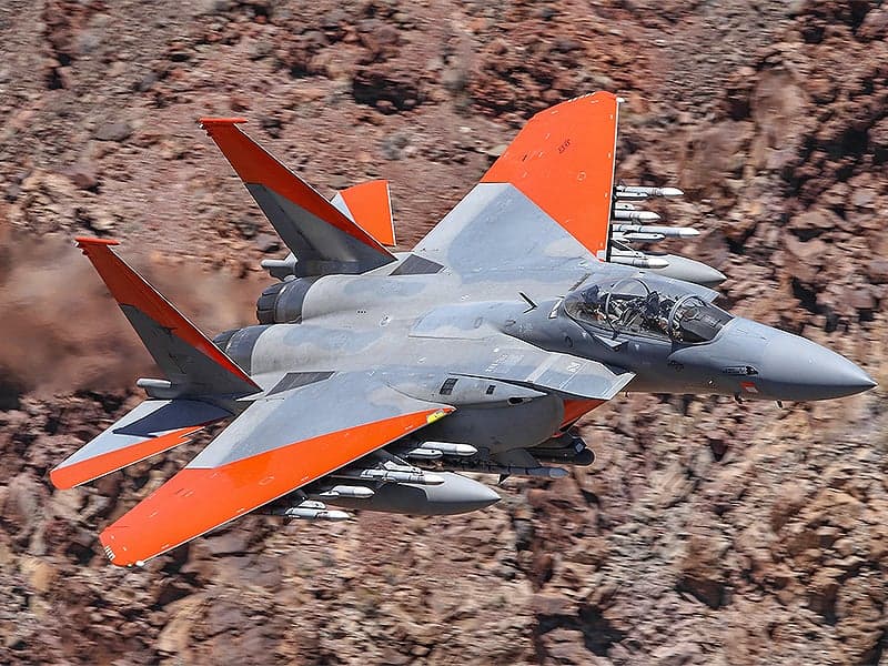 F-15SA Bristles With A Dozen AIM-120 Missiles During Star Wars Canyon Run