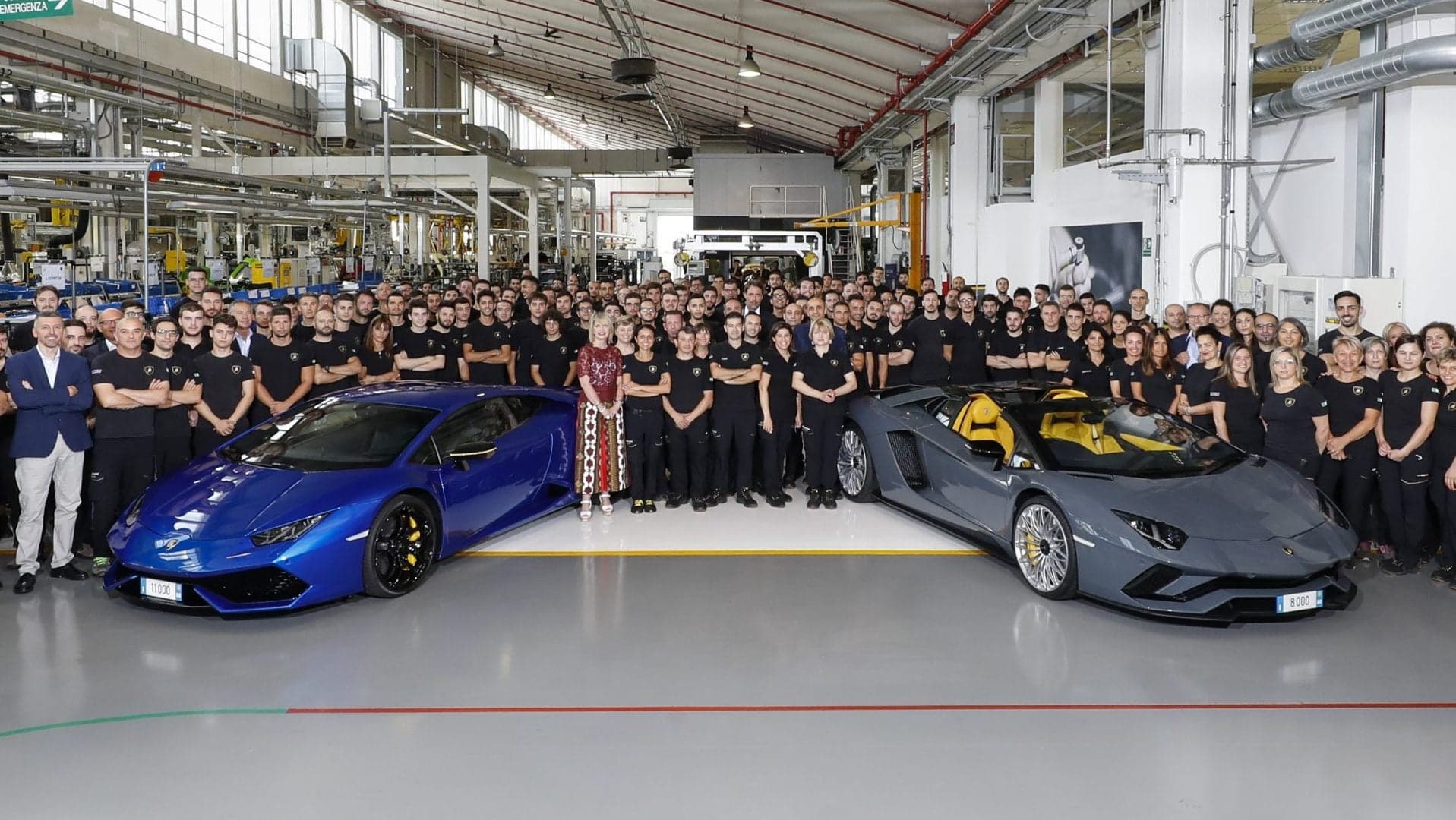 Lamborghini Builds 8,000th Aventador and 11,000th Huracan