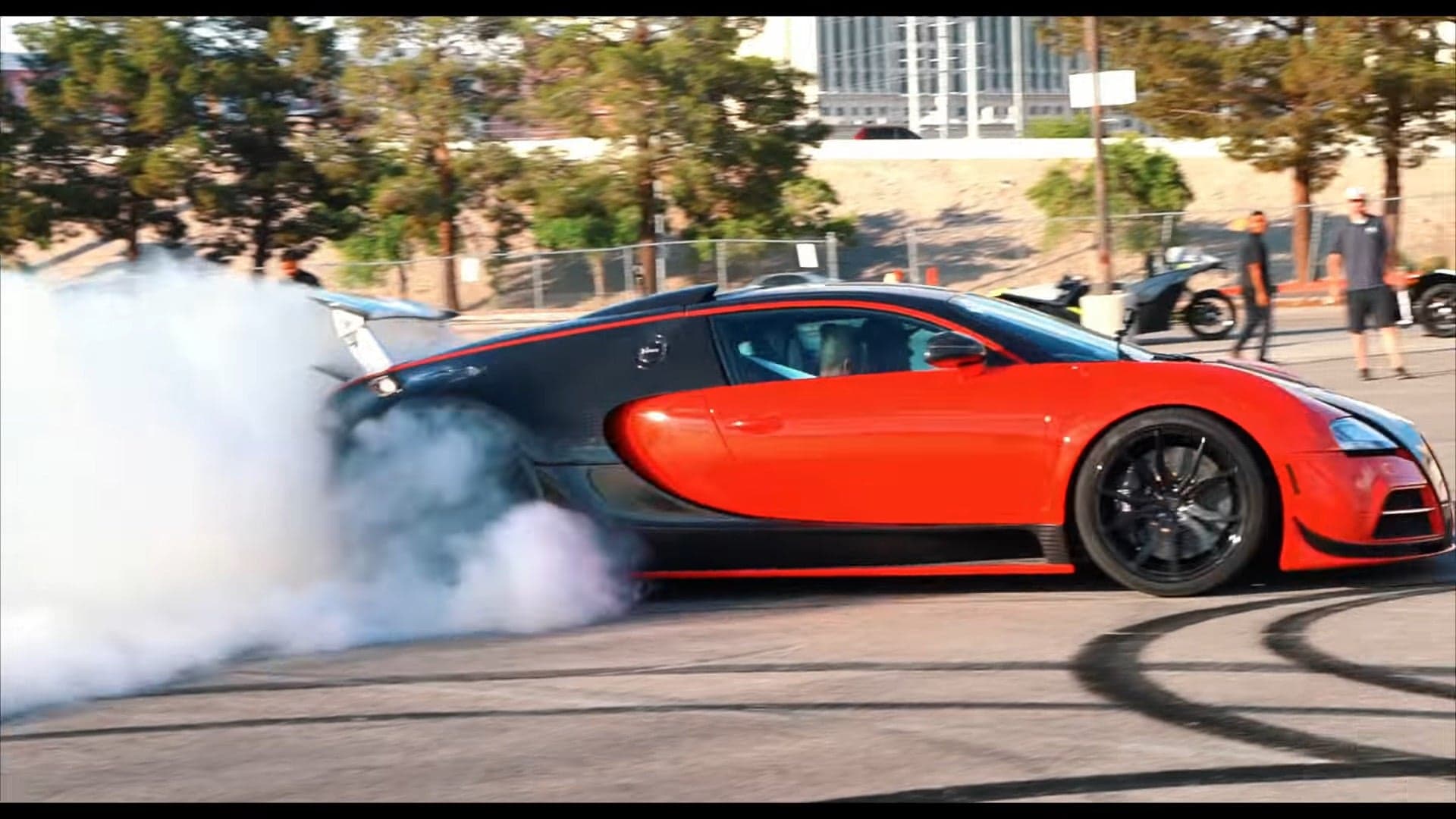 A Bugatti Veyron Converted to Rear-Wheel Drive Is a Master of Donuts
