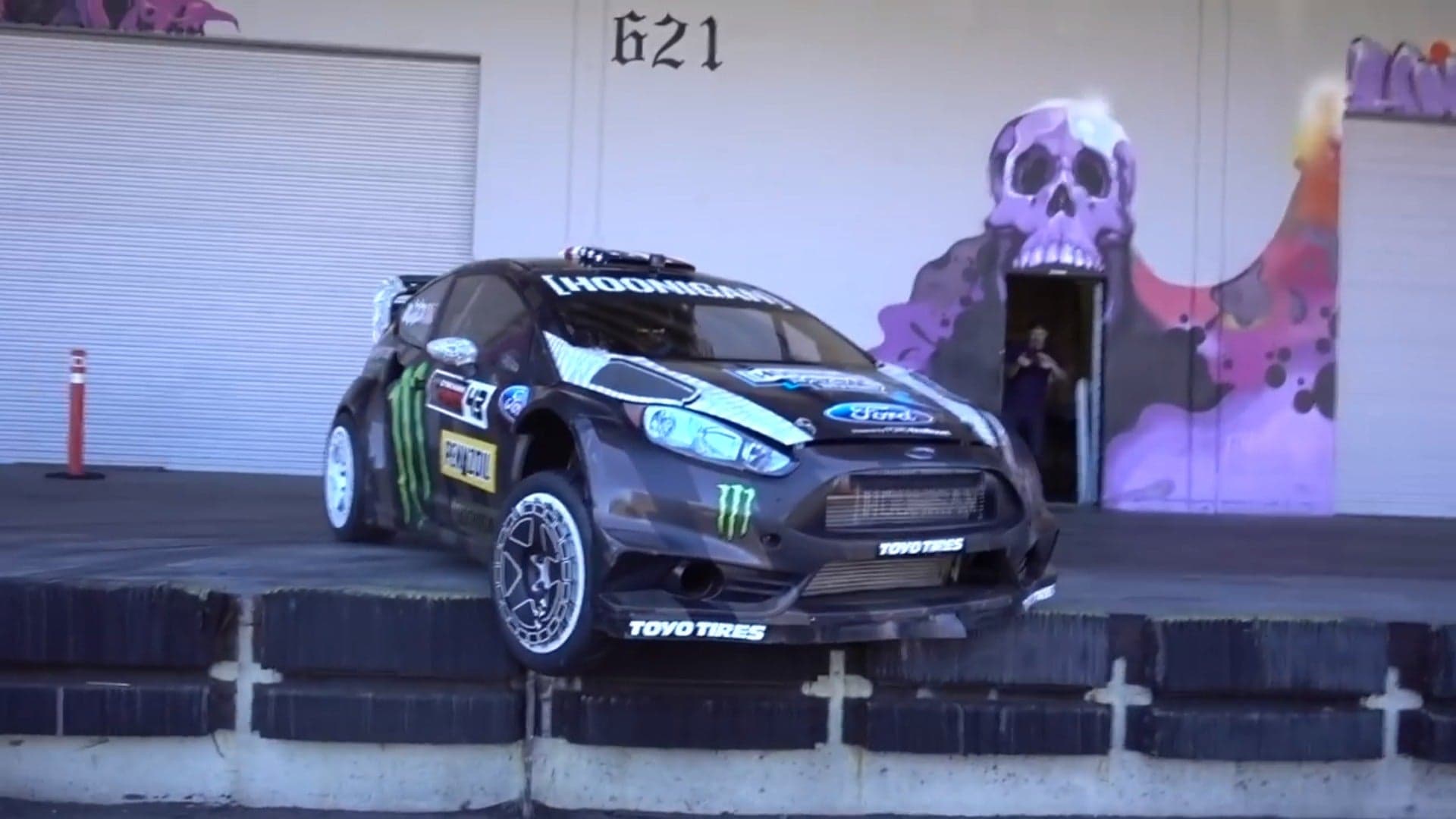 Rally Driver Ken Block Thrashes Around in His Ford Fiesta for Yardkhana