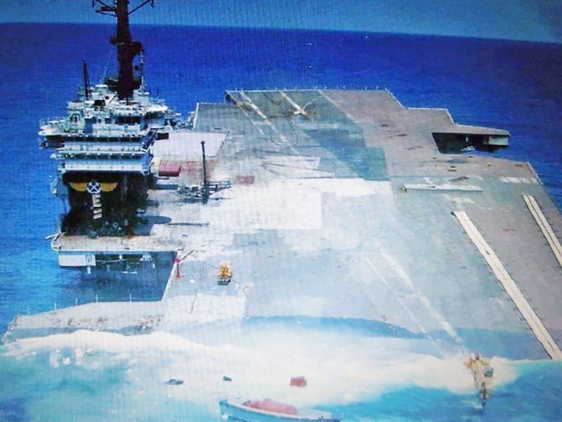 This Is The Only Photo Of A U.S. Navy Supercarrier Being Sunk (Updated)