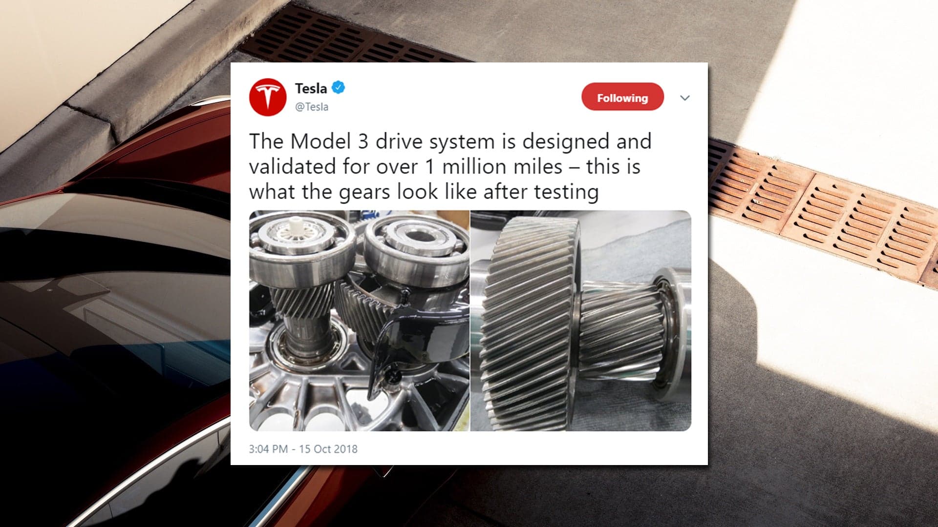 Tesla Shows off Model 3 Drive Unit After One Million Miles of Driving