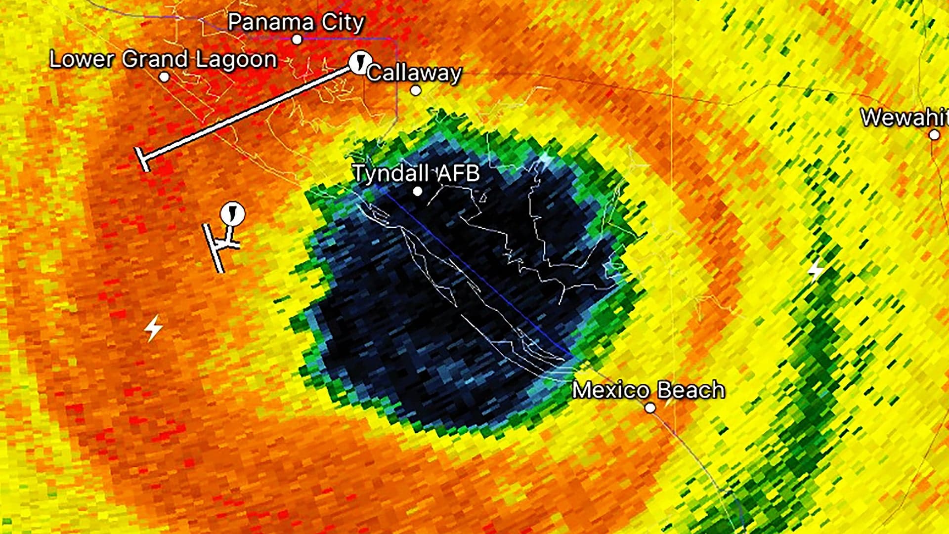 Tyndall Air Force Base, Home Of F-22 Training, Just Took A Bullseye Hit From Hurricane Michael