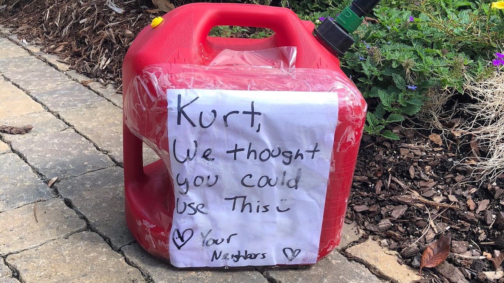 Kurt Busch’s Neighbors Remind Him of NASCAR Near-Win at Talladega With Gas Canister Note