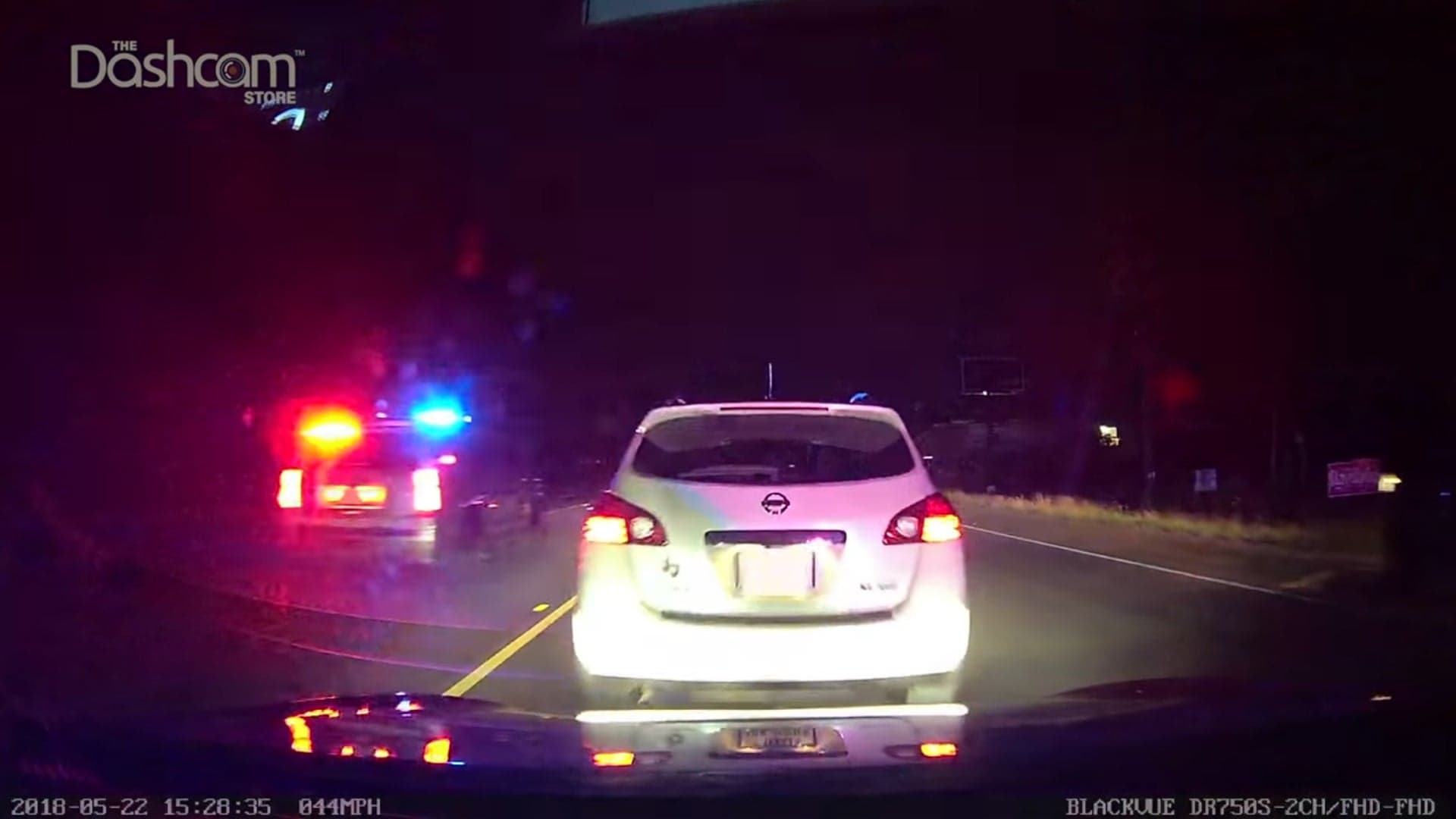Watch This Tesla Model S Rear-End a Nissan Rogue Right in Front of Police