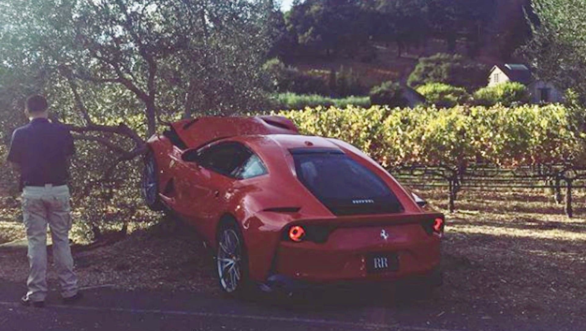 Five Injured, Ferrari 812 Superfast Wrecked in Separate Crashes at Robb Report Event [UPDATED]