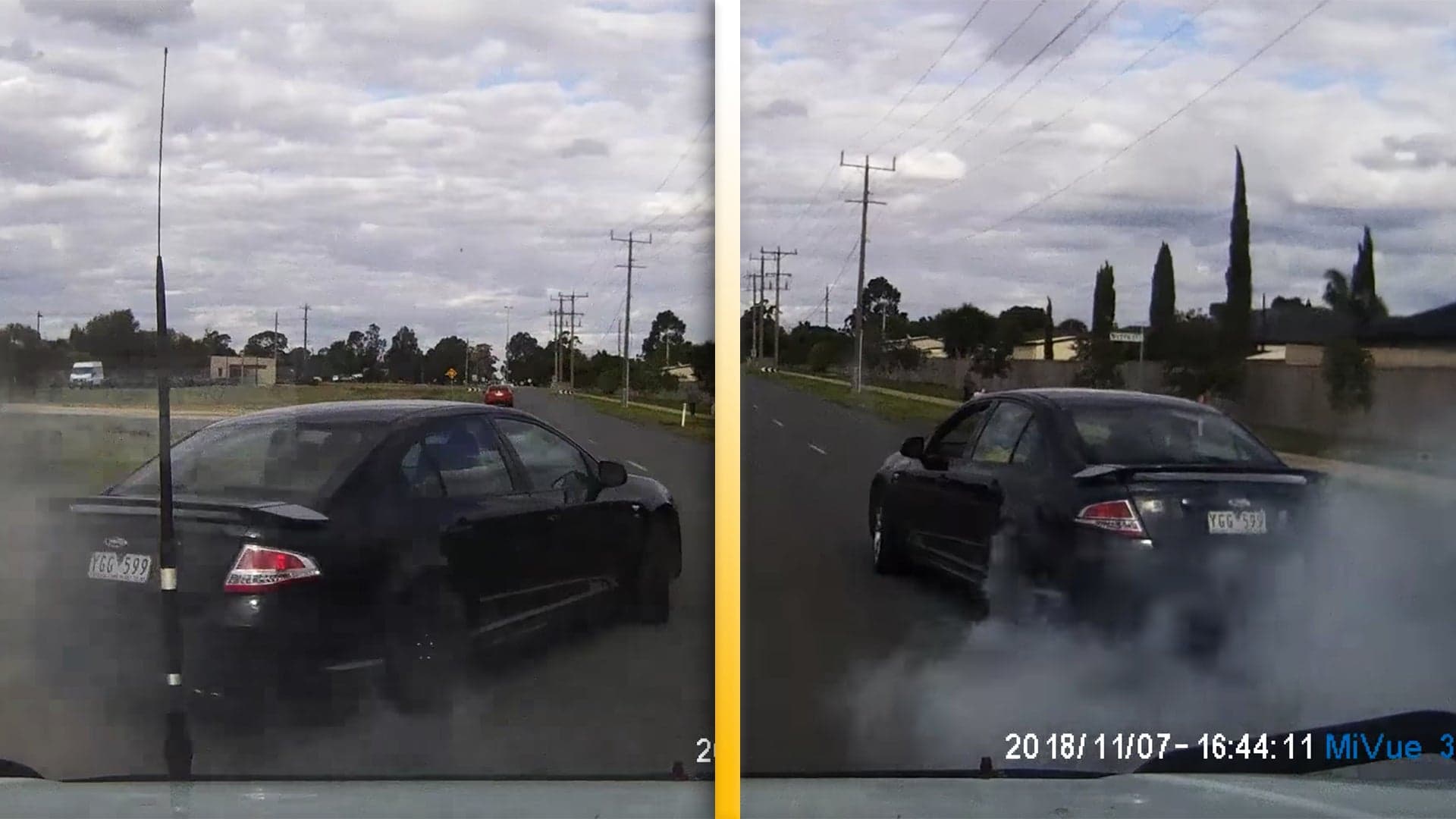 Australian Man Steals Ford Falcon, Gets Caught on Dash Cam Driving Like He Stole It
