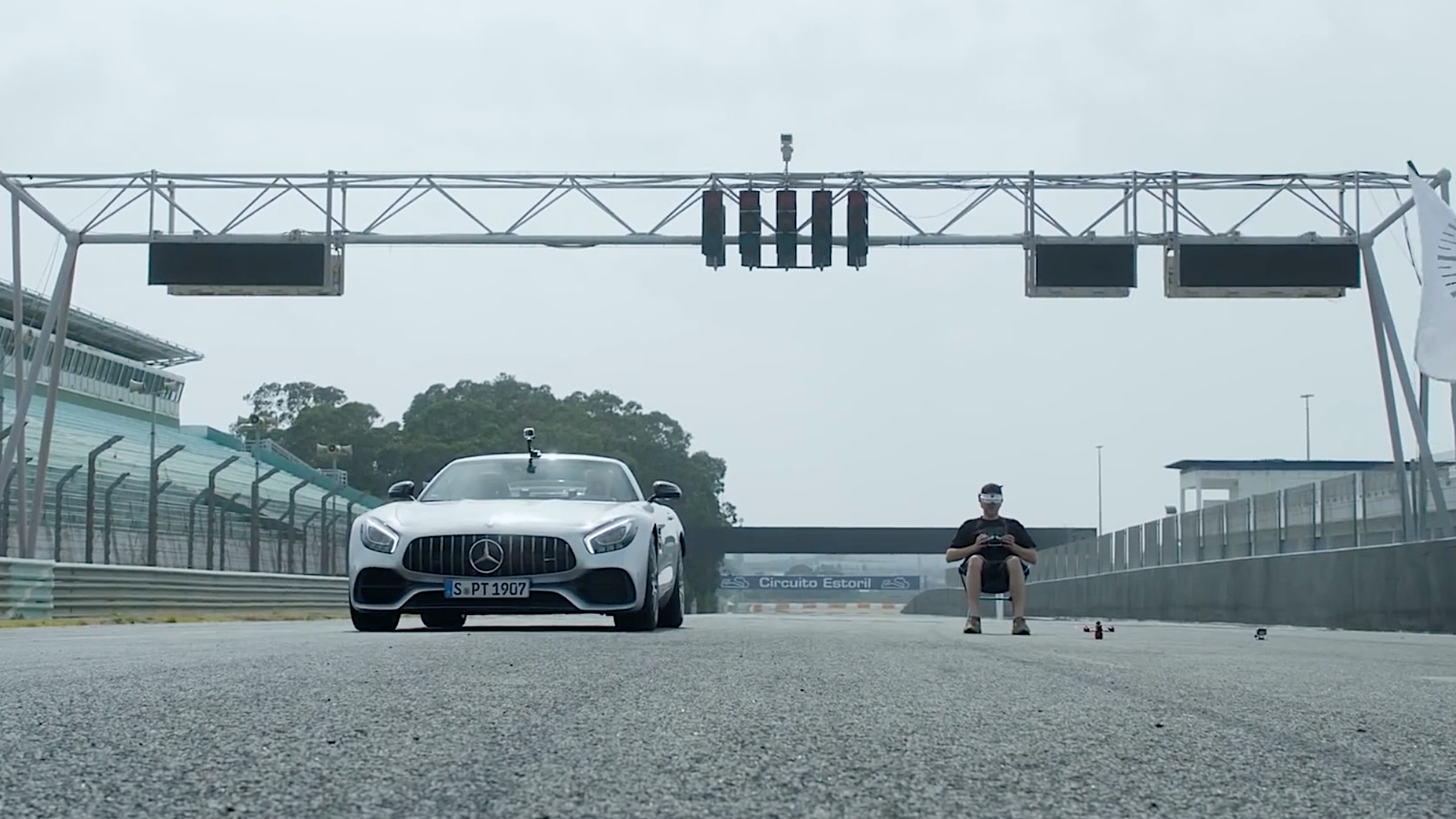 Watch a Mercedes-AMG GT Drag Race Drone That Hits 60 MPH in 1 Second