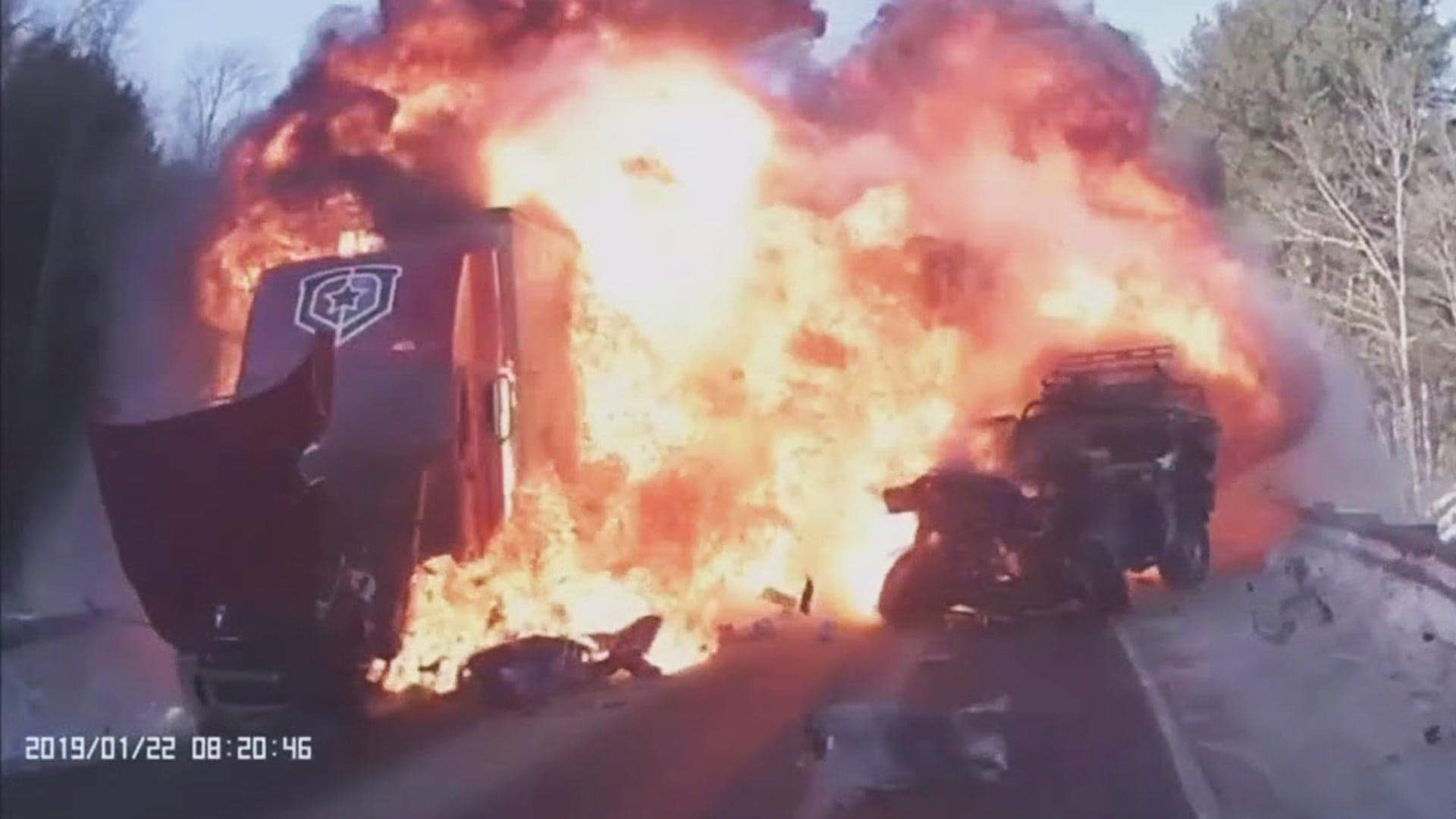 Dash Cam Shows Teen Driver Survive Final Destination Head-On Crash With Semi-Truck
