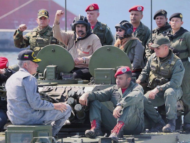 Maduro Dons Tanker Helmet And Rides Amphibious Vehicle In Cheesy Show Of Strength